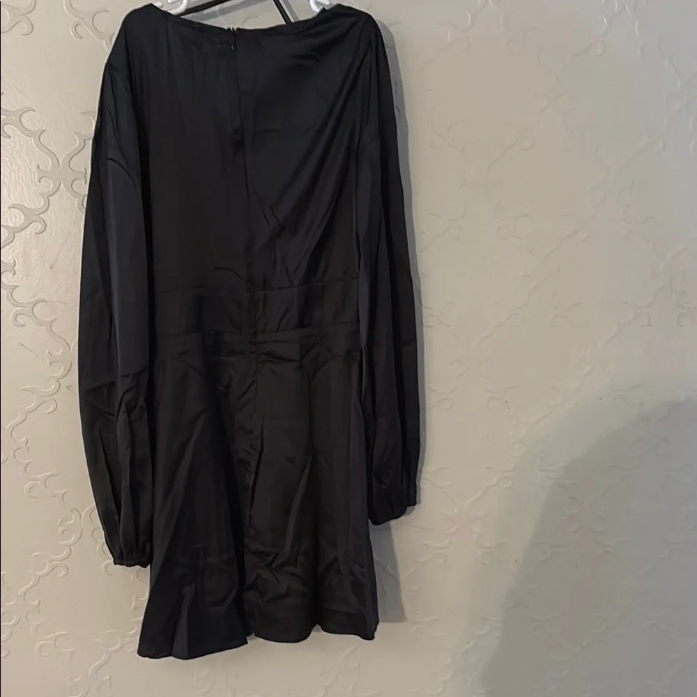 Hello Molly Black Ruched Ruffled Cocktail Dress - Picture 3 of 5